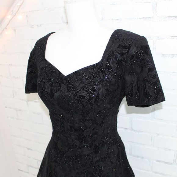 Vintage 80's Black Cocktail Dress - Picture 4 of 8